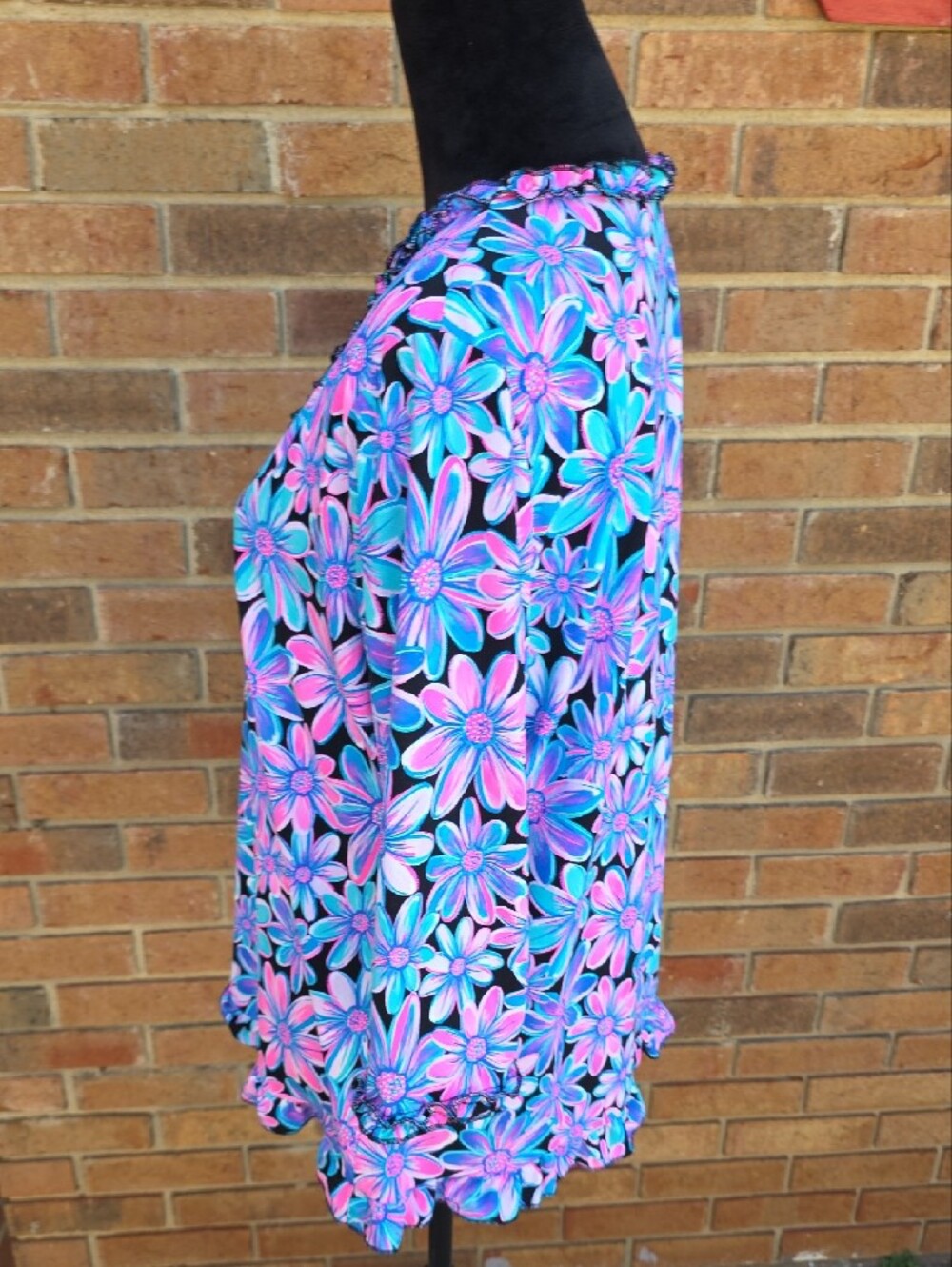 Beachtime by Lulu B Spring Bouquet Button Tunic Size Large - Picture 9 of 11